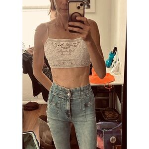 Free people lace cropped top
